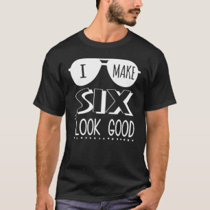 Kids 6 Year Old 6th Birthday I Make 6 L Ook Good T-Shirt