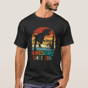 Kids 6 Year Old  Awesome Since 2016 6th Birthday D T-Shirt