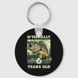 Kids 6 Year Old Fisherman O'fishally 6 Fishing 6th Key Ring