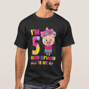 Kids 6 Year Old Girl Awesome Princess Cute Pig 6 T-Shirt