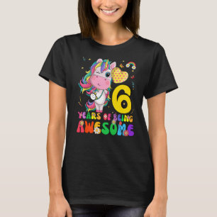 Kids 6 Year Old Girls Teens Unicorn 6th Birthday T-Shirt