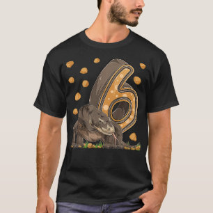 Kids 6 Year Old Komodo dragon Reptile 6th Birthday T-Shirt