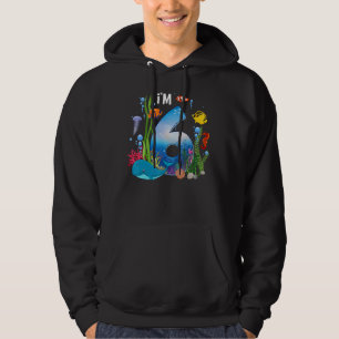 Kids 6 Year Old Ocean Life Whale Dolphin Shark 6th Hoodie