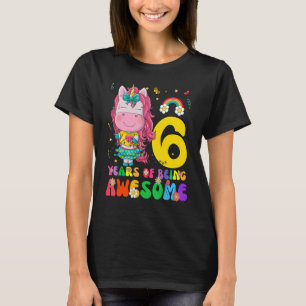 Kids 6 Years Old 6th Birthday Girl Princess Unico T-Shirt