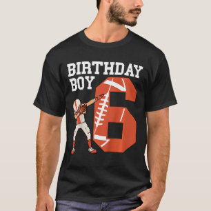 Kids 6 Years Old Boy Football Player 6th Football T-Shirt