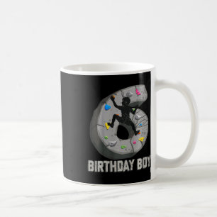 Kids 6 Years Old Rock Climbing 6th Birthday Advent Coffee Mug