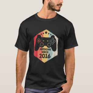 Kids 6th Birthday 6 Year Old Boy Video Gamer Aweso T-Shirt