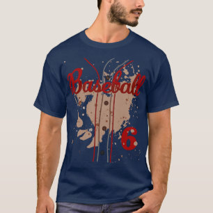 Kids 6th Birthday Baseball 6 Years Old 6 Baseball T-Shirt