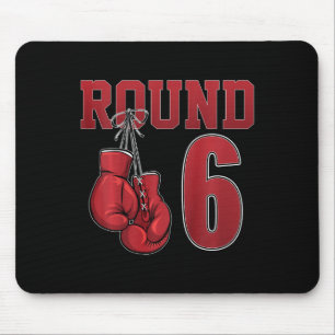 Kids 6th Birthday Boxing Boy 6 Years Old Boxer Bda Mouse Pad