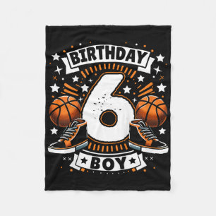 Kids 6th Birthday Boy 6 Year Old Boy Sketll Birthd Fleece Blanket