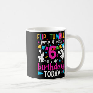 Kids 6th Birthday Cheerleading Girl Six Year Old C Coffee Mug