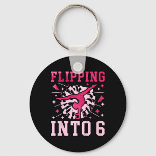 Kids 6th Birthday Cheerleading Girl Six Year Old C Key Ring