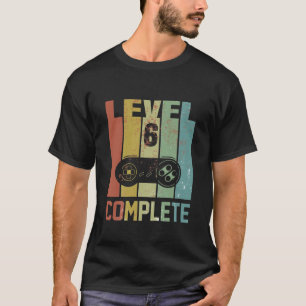Kids 6Th Birthday For Gamer 6 Years Old - Retro Bi T-Shirt
