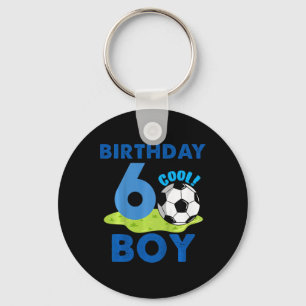 Kids 6th Birthday Gift Idea Boys Soccer 6 Years Key Ring