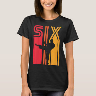 Kids 6th Birthday Gift Karate Retro Taekwondo Mart T-Shirt