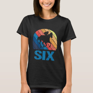 Kids 6th Birthday Horse Rider Fan 6 Years old Girl T-Shirt