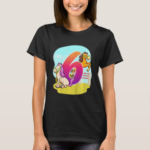Kids 6th Birthday Horseback Riding Horse themed Si T-Shirt