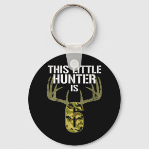 Kids 6th Birthday Hunting  Boys Fun Deer Hunter Gi Key Ring