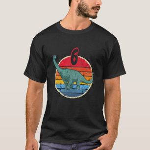 Kids 6Th Birthday I Brachiosaurus Diplodocus I Fam T-Shirt