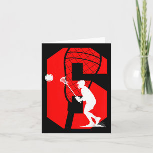 Kids 6th Birthday Lacrosse 6 Year Old Lacrosse Pla Card