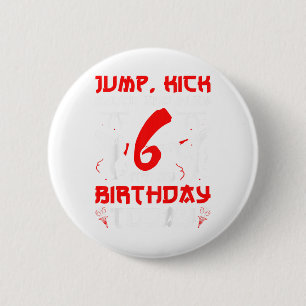 Kids 6th Birthday Party Karate 6 Year Old Karate B Cm Round Badge