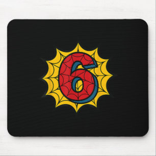 Kids 6th Birthday Spider Theme Party 6 Year Old Bo Mouse Pad