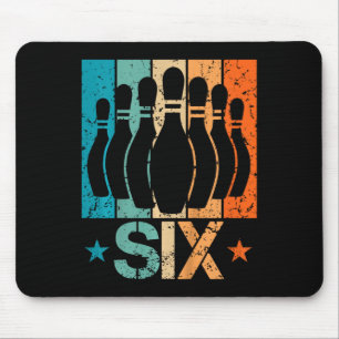 Kids 6th Bowling Birthday 6 Year Old Birthday Bowl Mouse Pad