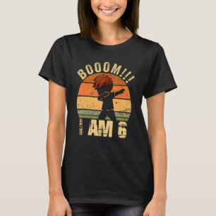 Kids 6th Dabbing Birthday 6 Years Old Vintage T-Shirt