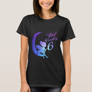 Kids 6th Sixth Birthday Party Fairy Tale Princess  T-Shirt