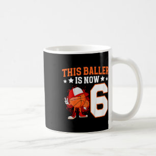 Kids 6th Sketll Birthday Six Year Old Sketll Playe Coffee Mug