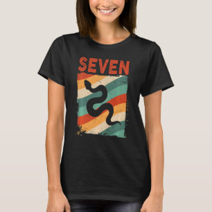 Kids 7 Year Old 7th Birthday Snake Reptile Boys Gi T-Shirt