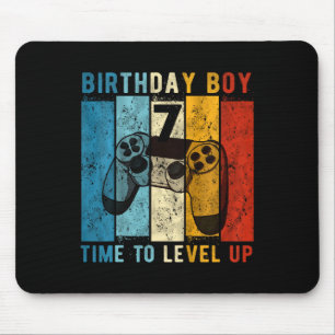 Kids 7 Year Old Birthday Boy 7 Time To Level Up 7t Mouse Pad