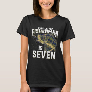 Kids 7 Year Old Fishing Birthday Party Fisherman 7 T-Shirt