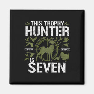 Kids 7 Year Old Hunting Birthday Party Duck Deer H Magnet