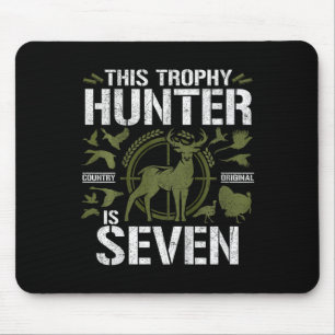 Kids 7 Year Old Hunting Birthday Party Duck Deer H Mouse Pad