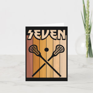 Kids 7 Year Old Lacrosse Birthday Boy Girl 7th Bir Card