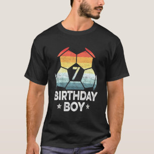 Kids 7 Year Old Soccer Player 7th Birthday Boy Sev T-Shirt
