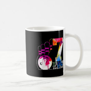 Kids 7 Years Of Being Awesome Bowling 7th Birthday Coffee Mug