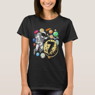 Kids 7 Years Old Birthday Boy Astronaut 7th Birth T-Shirt