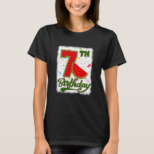 Kids 7 Years Old Watermelon Tropical Fruits 7th B T-Shirt