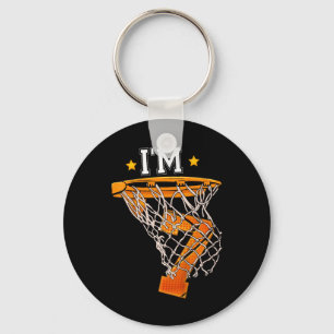 Kids 7th Birthday Basketball I'm 7 Boy Girl 6th B Key Ring