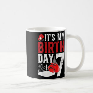 Kids 7th Birthday Boxing Boy 7 Year Old Boxer Bday Coffee Mug