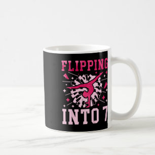 Kids 7th Birthday Cheerleader Seven Year Old Cheer Coffee Mug