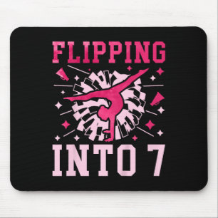 Kids 7th Birthday Cheerleader Seven Year Old Cheer Mouse Pad