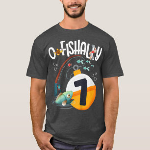 Kids 7th Birthday Fishing Theme For Boys And Girls T-Shirt
