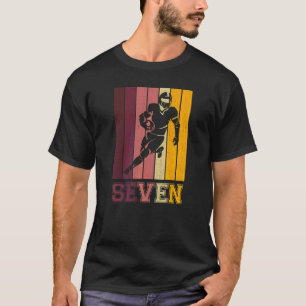 Kids 7th Birthday For Boys Football Player 7 Year T-Shirt