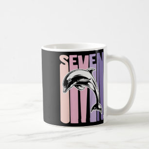 Kids 7th Birthday Gift Dolphin Fan 7 Years Old Gir Coffee Mug