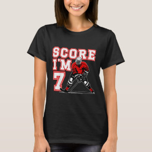 Kids 7th Birthday Ice Hockey Boy Seven Year Old Ic T-Shirt