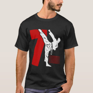 Kids 7th Birthday Karate 7 Year Old Karate Birthda T-Shirt