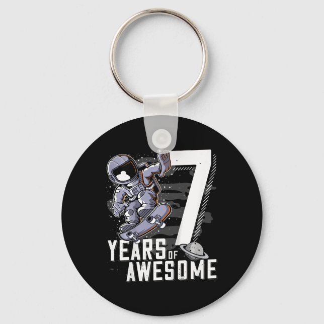 Kids 7th Birthday  Key Ring (Front)